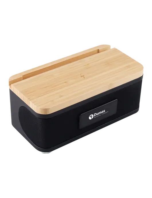 Bamblock Bamboo/Black Speaker & Charger w/Dumas Logo