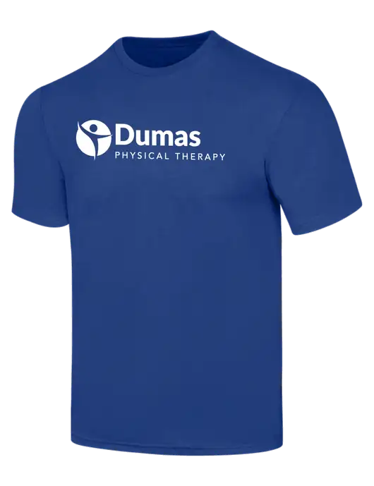 Simply Soft Dark Royal 4.5oz  Poly/Combed Ring Spun Cotton T-Shirt w/Dumas Logo