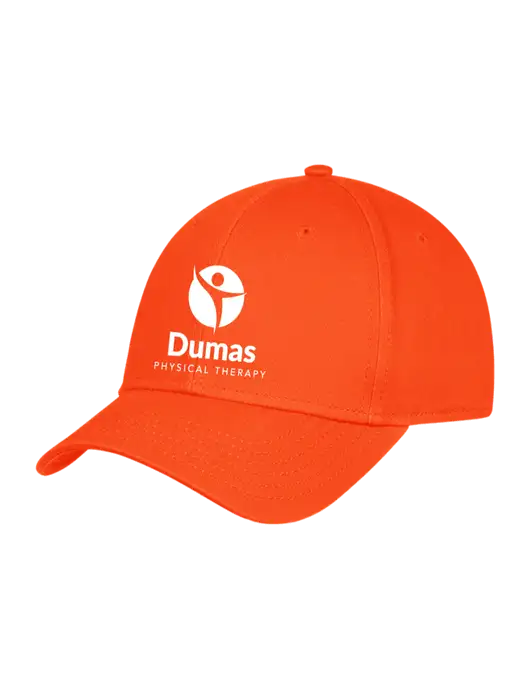 Orange Structured Cap Hook & Loop w/Dumas Logo