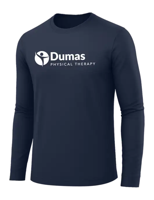 Long Sleeve Navy PosiCharge Competitor Tee w/Dumas Logo