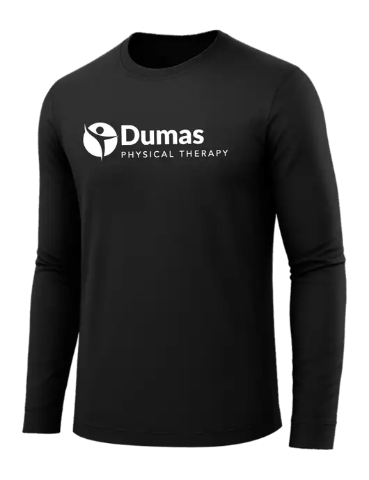 Long Sleeve Black PosiCharge Competitor Tee w/Dumas Logo