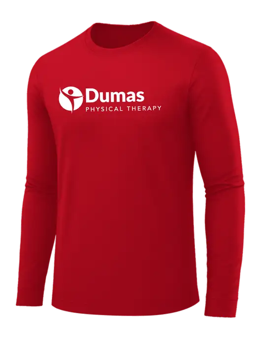 Long Sleeve Red PosiCharge Competitor Tee w/Dumas Logo