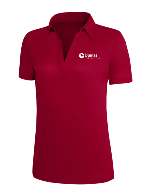 Red Silk Touch Womens Performance Polo w/Dumas Logo