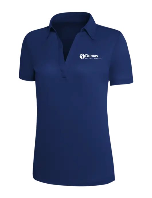 Dark Royal Silk Touch Womens Performance Polo w/Dumas Logo