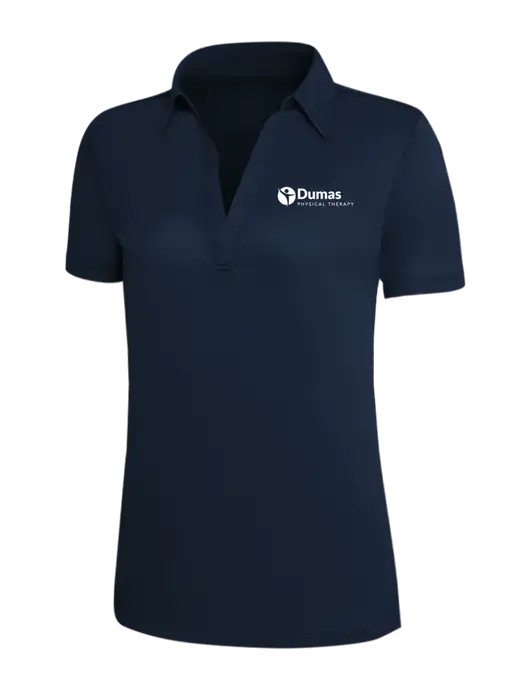 Navy Silk Touch Womens Performance Polo w/Dumas Logo