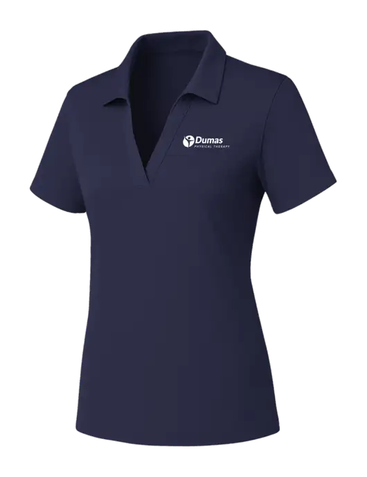 Womens Navy PosiCharge RacerMesh Polo w/Dumas Logo