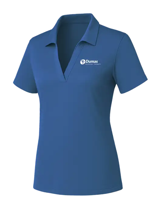 Womens Slate Blue PosiCharge RacerMesh Polo w/Dumas Logo