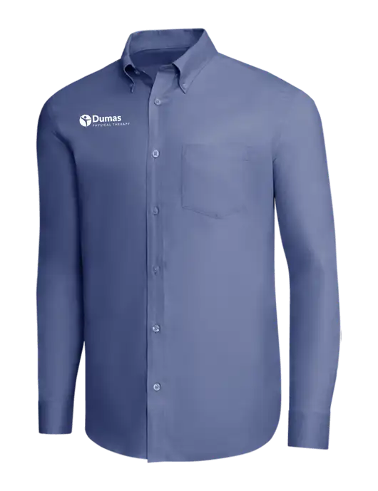 Brooks Brothers Light Navy Wrinkle-Free Stretch Pinpoint Shirt w/Dumas Logo