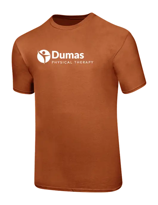 Ring Spun Burnt Orange 4.5 oz T-Shirt w/Dumas Logo