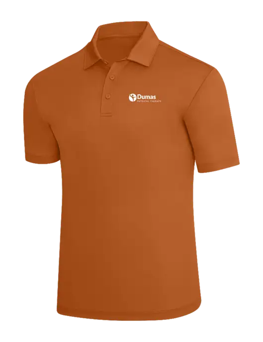 Burnt Orange Silk Touch Polo w/Dumas Logo