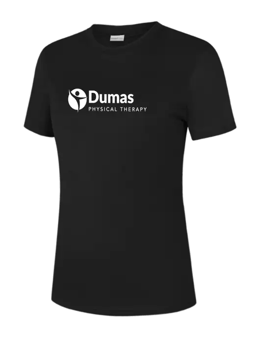  Womens Black PosiCharge Competitor Tee w/Dumas Logo