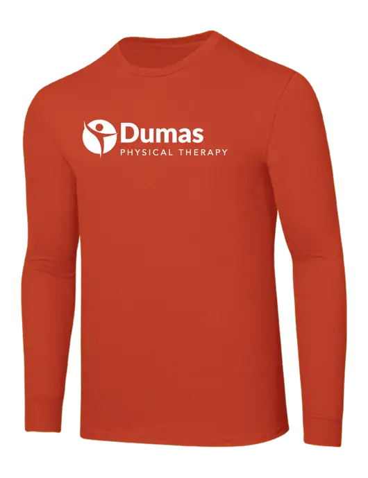 Core Blend Dark Orange Long Sleeve Tee w/Dumas Logo