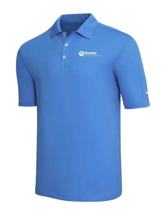 Nike Light Royal Blue Tech Sport Dri-FIT Polo w/Dumas Logo