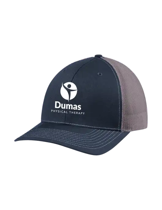 Richardson Adjustable Snapback Original 112 Trucker Cap Navy w/Charcoal Mesh w/Dumas Logo