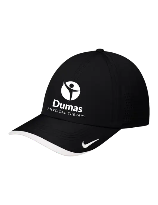 Nike Black/White Dri-FIT Perforated Performance Cap w/Dumas Logo