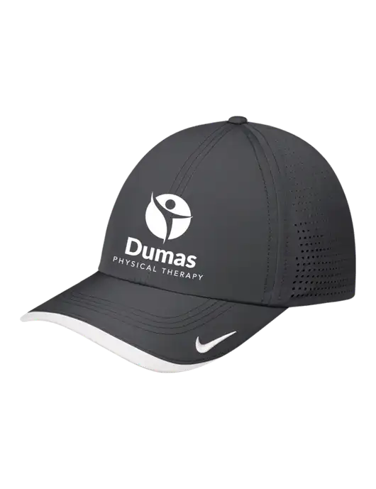 Nike Dark Grey/White Dri-FIT Perforated Performance Cap w/Dumas Logo