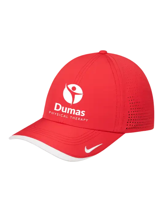 Nike Red/White Dri-FIT Perforated Performance Cap w/Dumas Logo