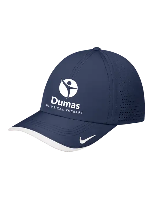 Nike Navy/White Dri-FIT Perforated Performance Cap w/Dumas Logo