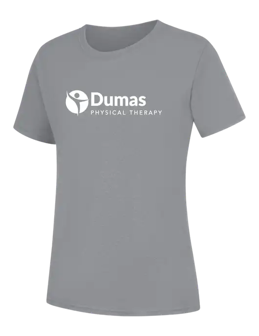 Womens Light Grey Heather Core Blend Tee w/Dumas Logo