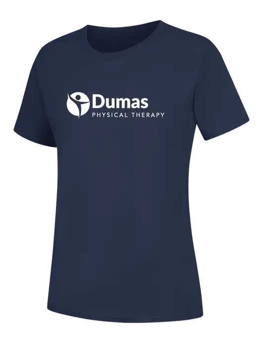 Womens Navy Core Blend Tee w/Dumas Logo