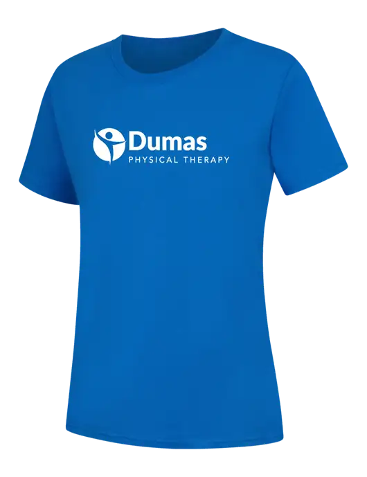 Womens Royal Blue Core Blend Tee w/Dumas Logo