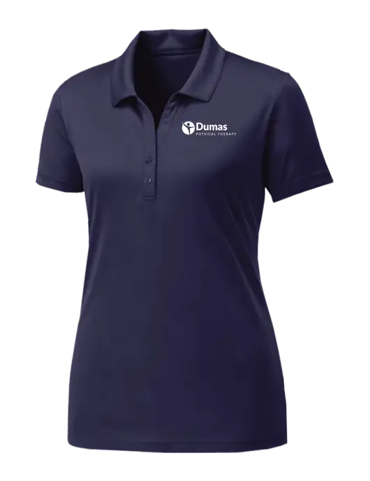 Womens Navy PosiCharge Competitor Polo w/Dumas Logo