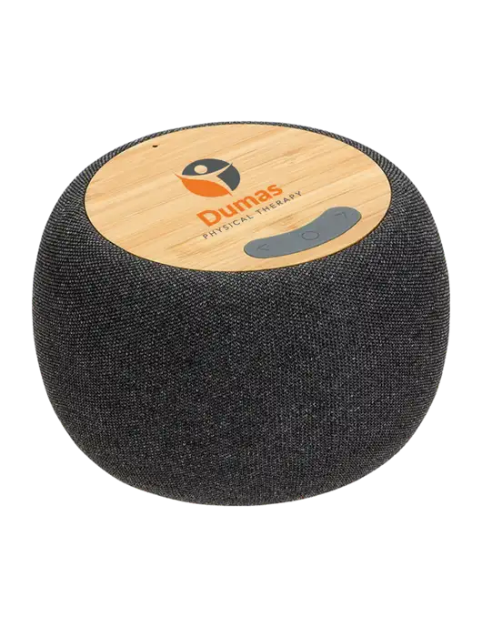 Bamboo Wireless Speaker With 5W Wireless Charger w/Dumas Logo