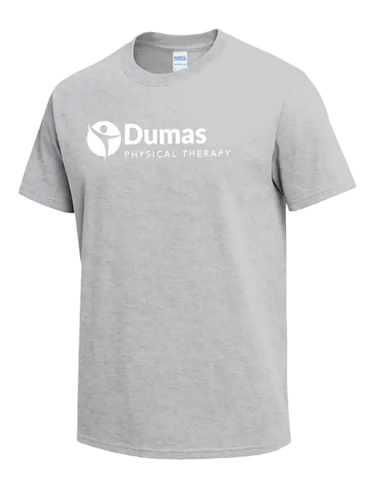 Light Grey Heather Heavyweight 6.1 oz T-Shirt w/Dumas Logo