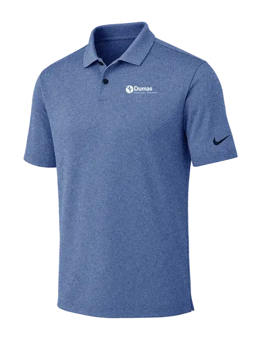 Nike Dark Royal Heather Dri-FIT Vapor Polo w/Dumas Logo