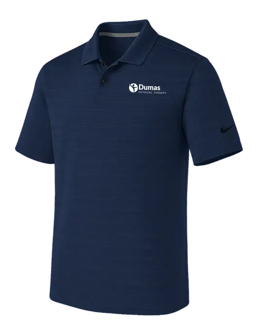 Nike Navy Dri-FIT Vapor Jacquard Polo w/Dumas Logo