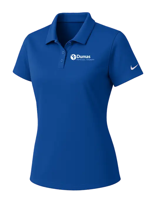 Nike Womens Dark Royal Dry Essential Solid Polo w/Dumas Logo