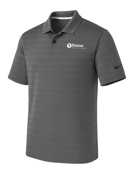 Nike Dark Medium Grey Dri-FIT Vapor Jacquard Polo w/Dumas Logo