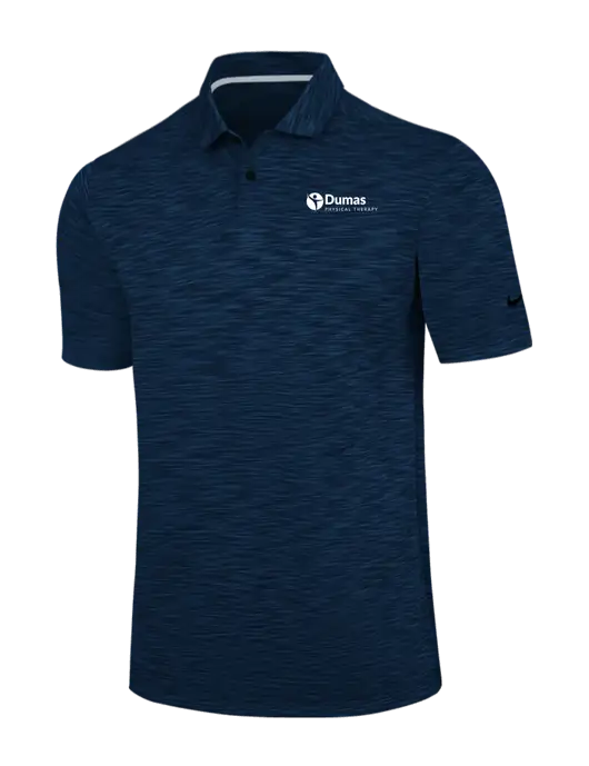 Nike Navy Dri-FIT Vapor Space Dyed Polo w/Dumas Logo
