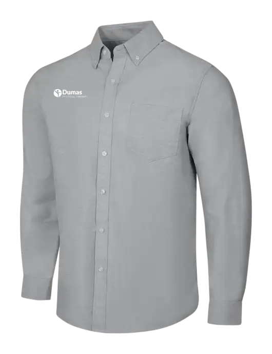 Light Grey SuperPro Oxford Shirt w/Dumas Logo