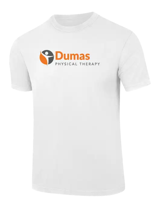 Comfort Colors 6.1 oz White Heavyweight Ring Spun T-Shirt w/Dumas Logo