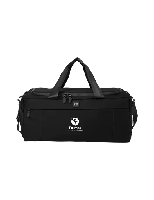 TravisMathew Black Duration Duffel w/Dumas Logo