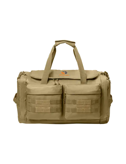 CornerStone Dark Tan Tactical Duffel w/Dumas Logo