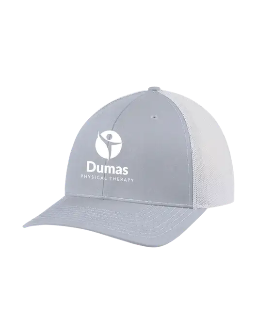 Richardson Adjustable Snapback Original 112 Trucker Cap Light Heather Grey w/White Mesh w/Dumas Logo