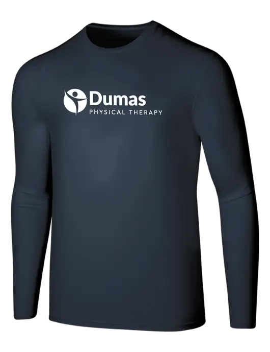Seriously Soft Navy Long Sleeve T-Shirt w/Dumas Logo