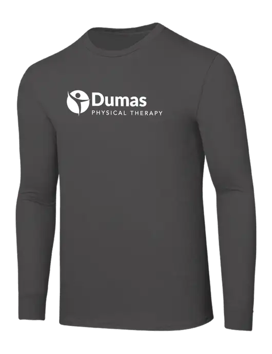 Seriously Soft Dark Grey Long Sleeve T-Shirt w/Dumas Logo