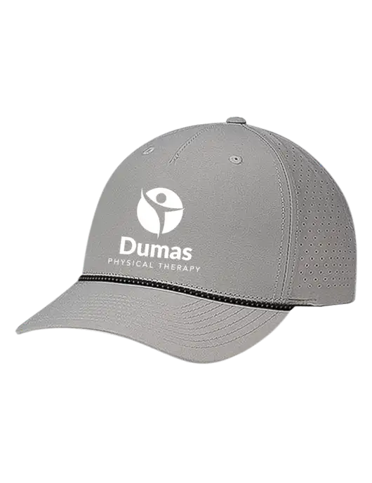 Richardson Laser Perf Performance Light Grey/Black-Grey Rope Cap w/Dumas Logo