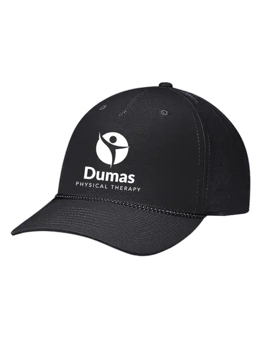 Richardson Laser Perf Performance Black/Black-Grey Rope Cap w/Dumas Logo
