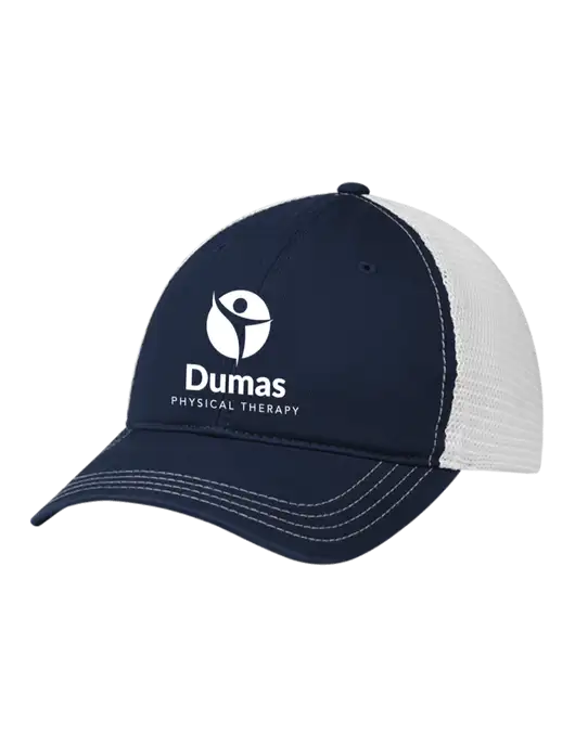 Richardson 111 Garment Washed Trucker Cap Navy w/White Mesh w/Dumas Logo