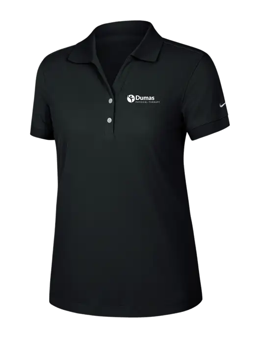 Nike Womens Dri-FIT Classic Black Polo w/Dumas Logo