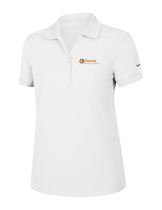 Nike Womens Dri-FIT Classic White Polo w/Dumas Logo