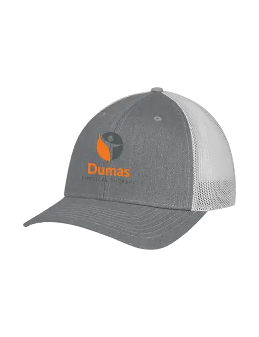 Richardson Adjustable Snapback Original 112 Trucker Cap Heather Grey w/Light Grey Mesh w/Dumas Logo