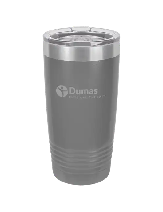 Polar Camel 20 oz Powder Coated Grey Vacuum Insulated Tumbler  w/Dumas Logo