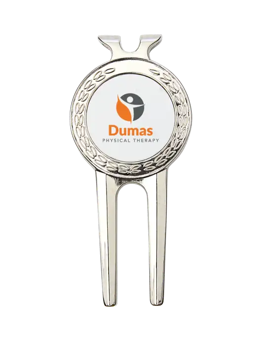 Silver Divot Tool, 1.5 x 3 w/Dumas Logo